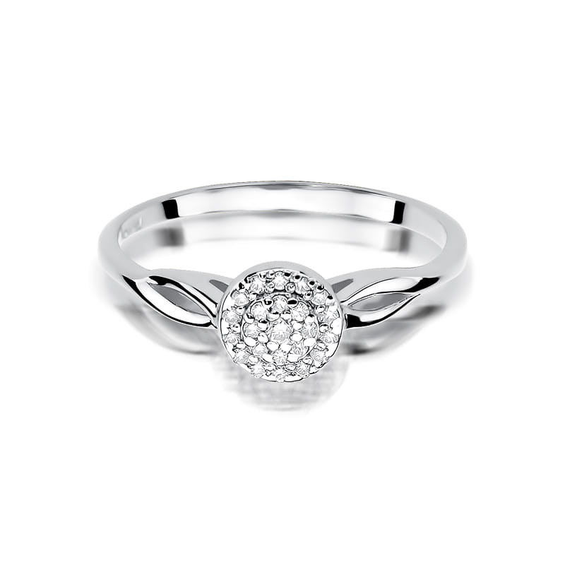 Inel Aur 9K cu Diamante Naturale 0.13 ct, imaginea 5 din 6