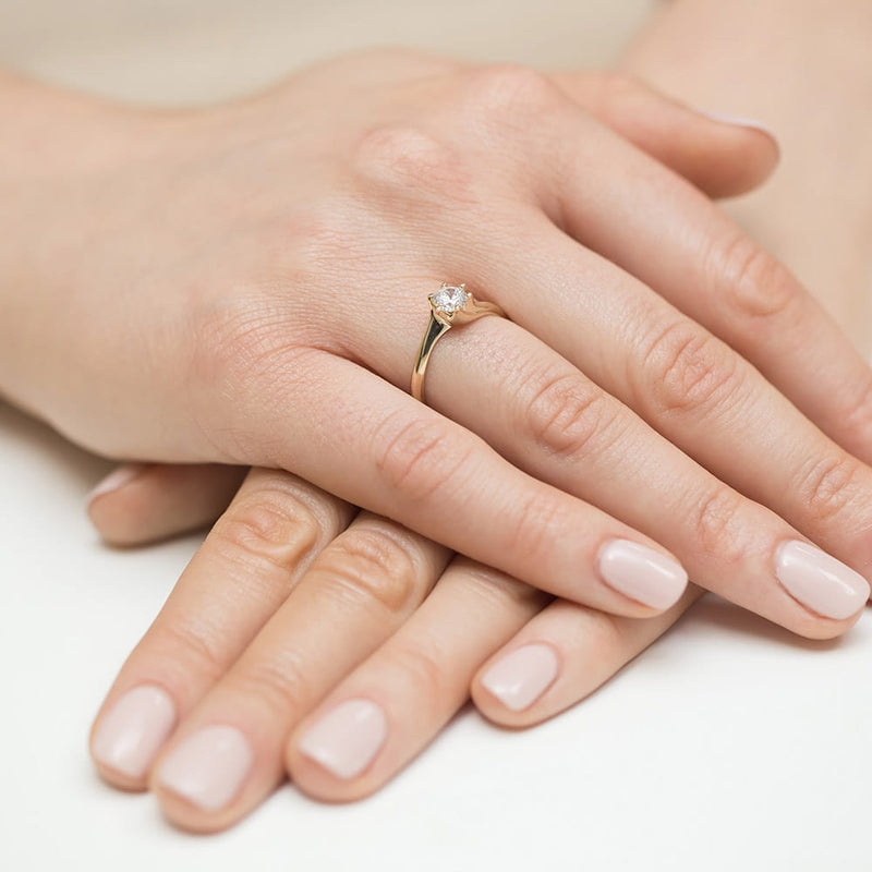 Inel Aur 9K cu Diamant Natural 0.50 ct, imaginea 4 din 8