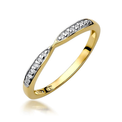 Inel Aur 9K cu Diamante Naturale 0.10 ct