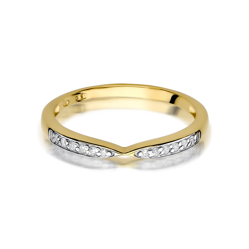 Inel Aur 9K cu Diamante Naturale 0.10 ct, imaginea 2 din 8