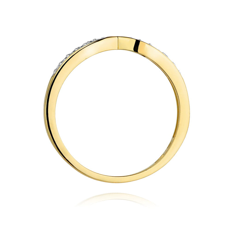 Inel Aur 9K cu Diamante Naturale 0.10 ct, imaginea 3 din 8