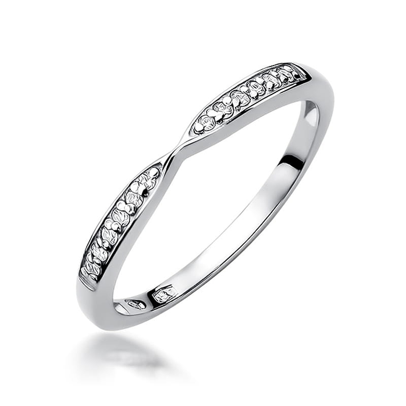 Inel Aur 9K cu Diamante Naturale 0.10 ct, imaginea 5 din 8