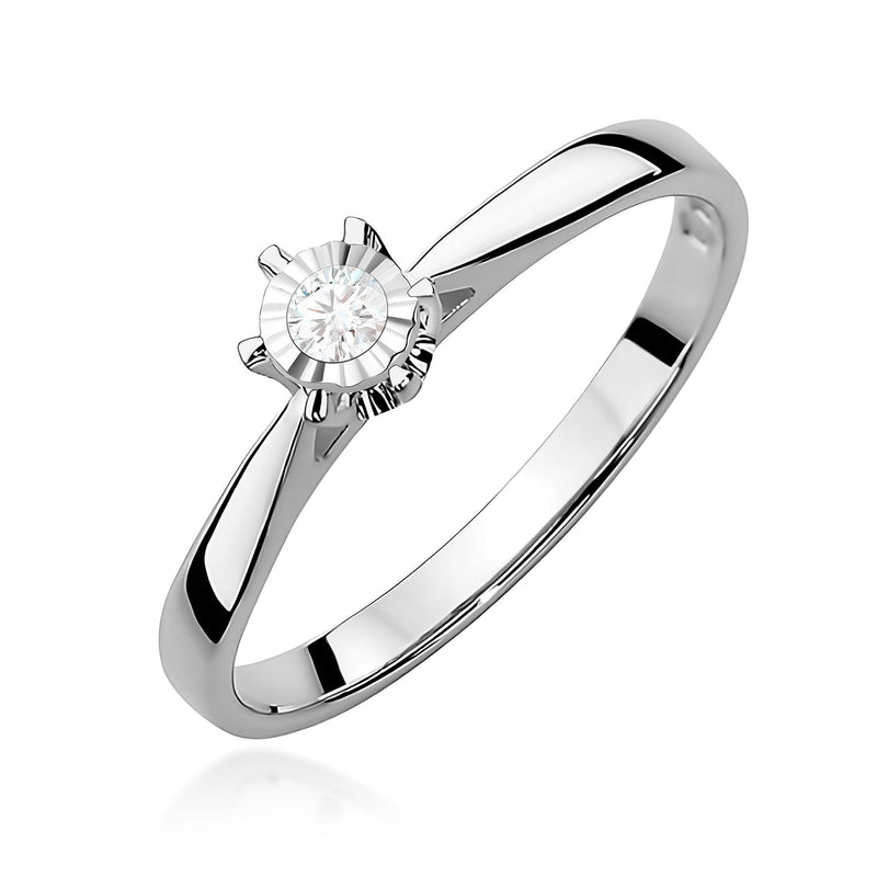 Inel Aur 9K cu Diamant Natural 0.05 ct, imaginea 5 din 8