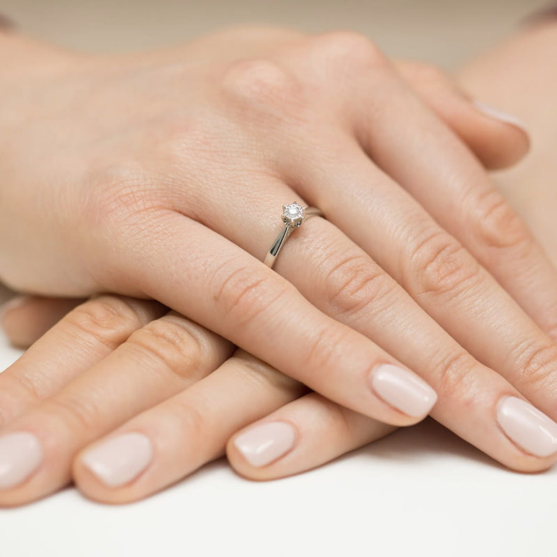 Inel Aur 9K cu Diamant Natural 0.05 ct, imaginea 8 din 8