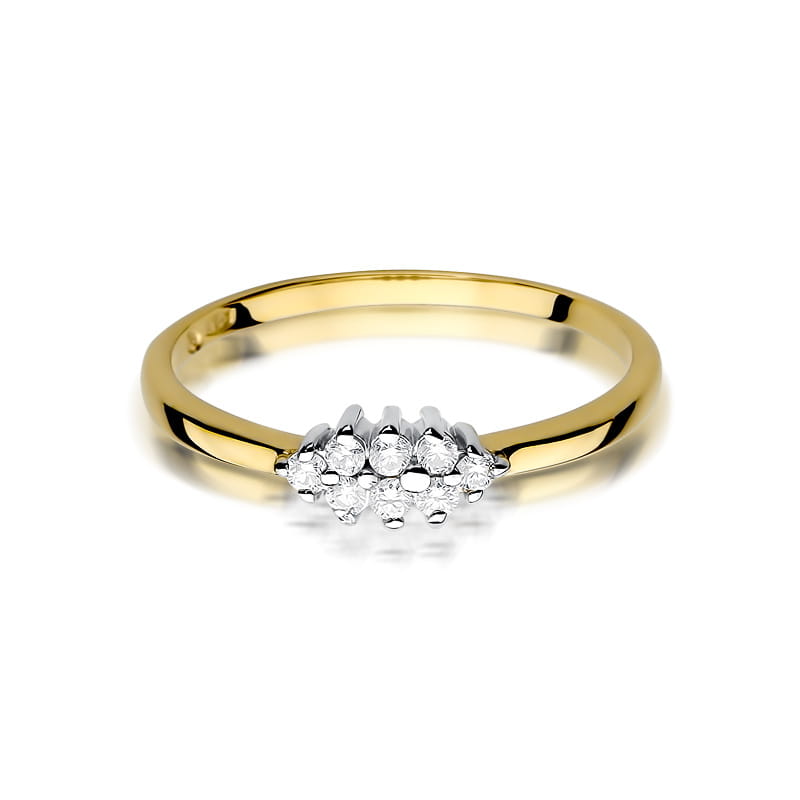 Inel Aur 9K cu Diamante Naturale 0.12 ct, imaginea 2 din 8