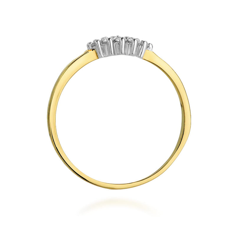 Inel Aur 9K cu Diamante Naturale 0.12 ct, imaginea 3 din 8