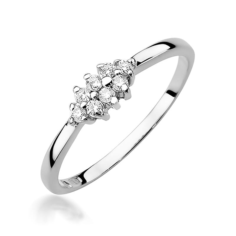 Inel Aur 9K cu Diamante Naturale 0.12 ct, imaginea 5 din 8