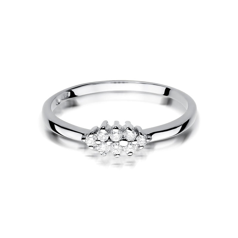 Inel Aur 9K cu Diamante Naturale 0.12 ct, imaginea 6 din 8