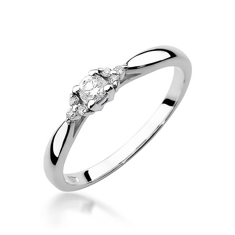 Inel Aur 9K cu Diamante Naturale 0.13 ct, imaginea 5 din 8
