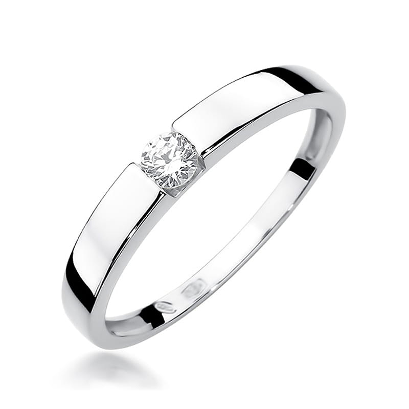 Inel Aur 9K cu Diamant Natural 0.12 ct, imaginea 5 din 8