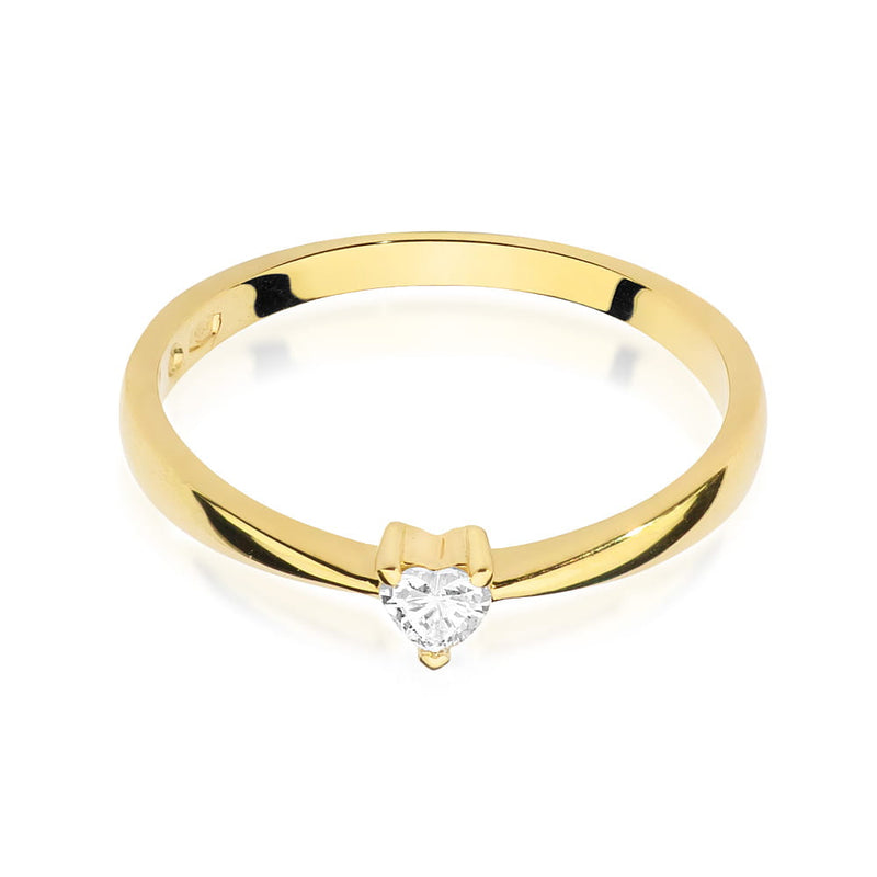 Inel Aur 9K cu Diamant Natural 0.10 ct, imaginea 2 din 8