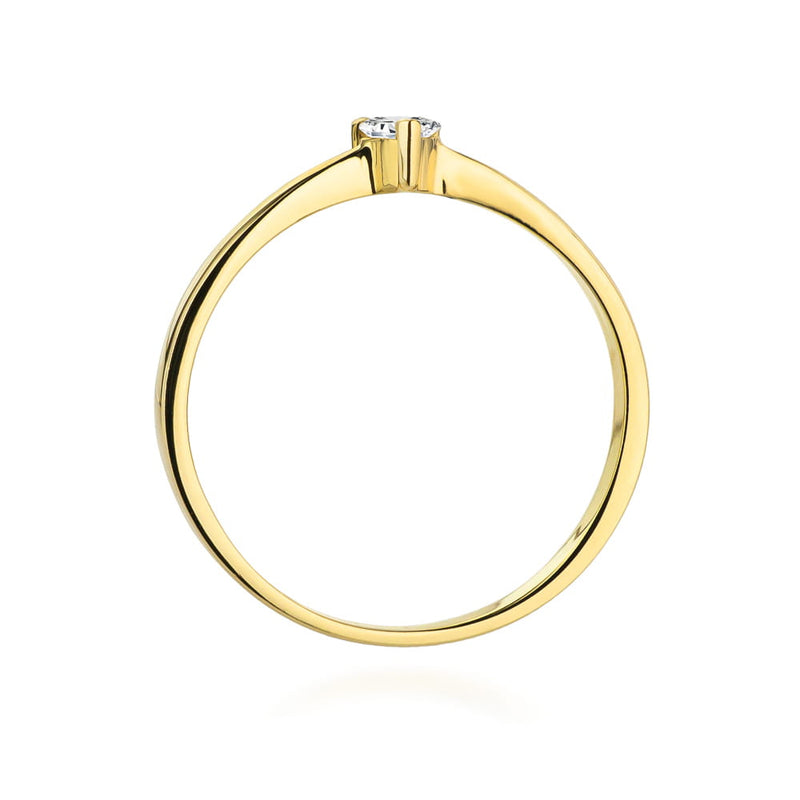 Inel Aur 9K cu Diamant Natural 0.10 ct, imaginea 3 din 8