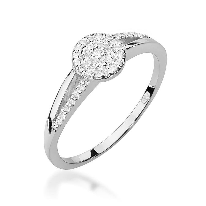 Inel Aur 9K cu Diamante Naturale 0.18 ct, imaginea 5 din 8