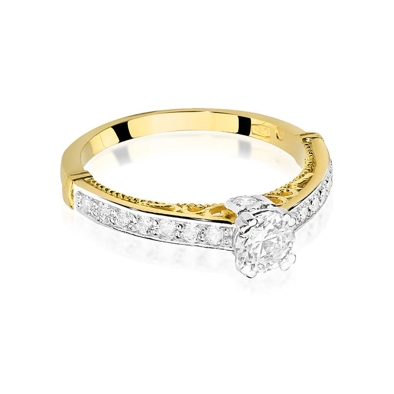 Inel Aur 9K cu Diamante Naturale 0.56 ct, imaginea 2 din 8
