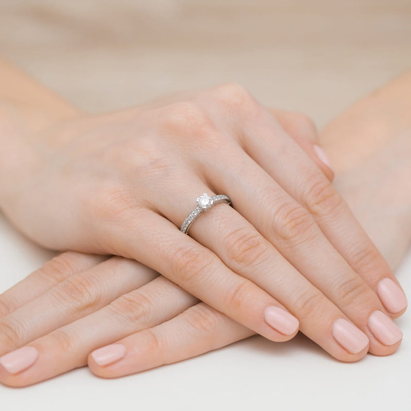 Inel Aur 9K cu Diamante Naturale 0.56 ct, imaginea 8 din 8