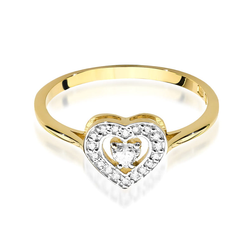 Inel Aur 9K cu Diamante Naturale 0.19 ct, imaginea 2 din 8