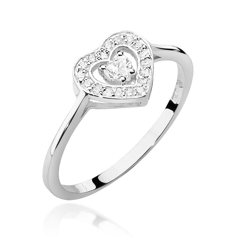 Inel Aur 9K cu Diamante Naturale 0.19 ct, imaginea 5 din 8