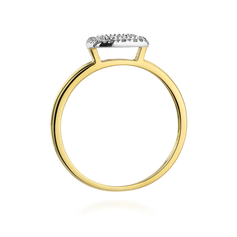 Inel Aur 9K cu Diamante Naturale 0.13 ct, imaginea 3 din 8