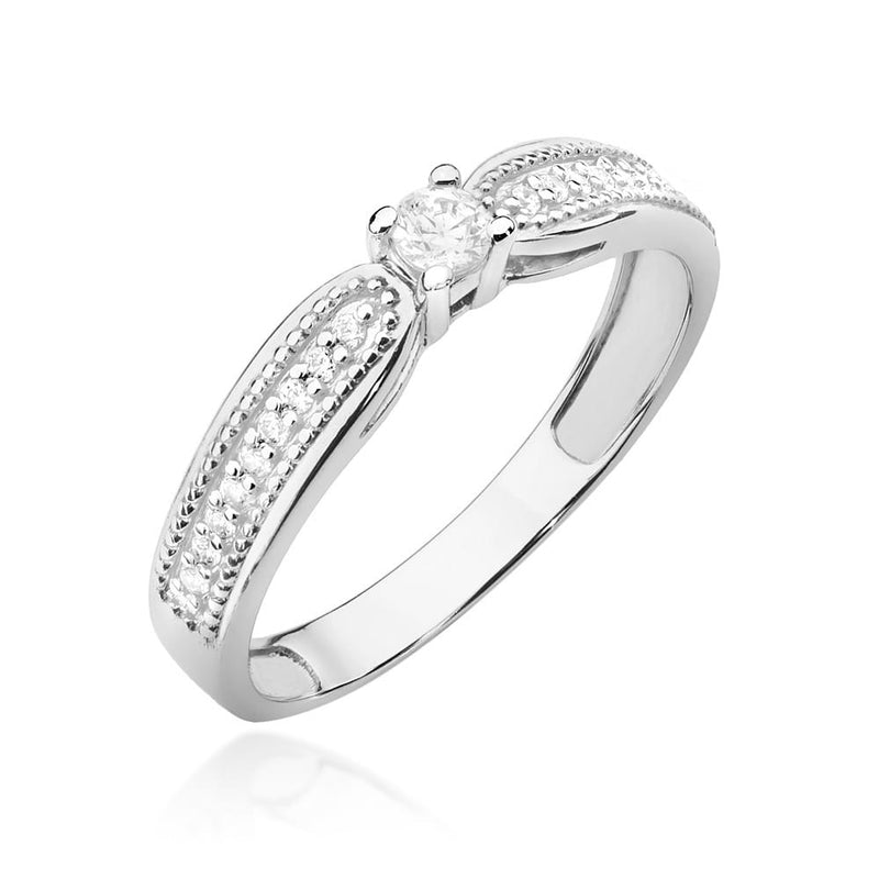 Inel Aur 9K cu Diamante Naturale 0.17 ct, imaginea 5 din 8