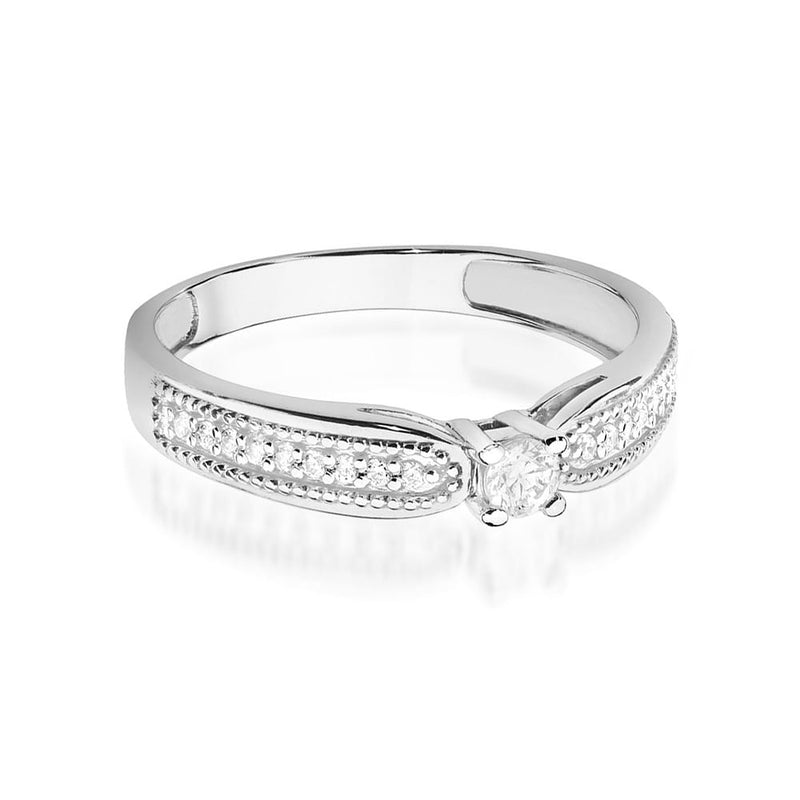 Inel Aur 9K cu Diamante Naturale 0.17 ct, imaginea 6 din 8