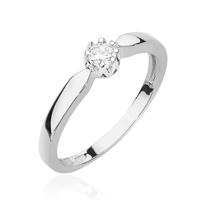 Inel Aur 9K cu Diamant Natural 0.15 ct, imaginea 5 din 8