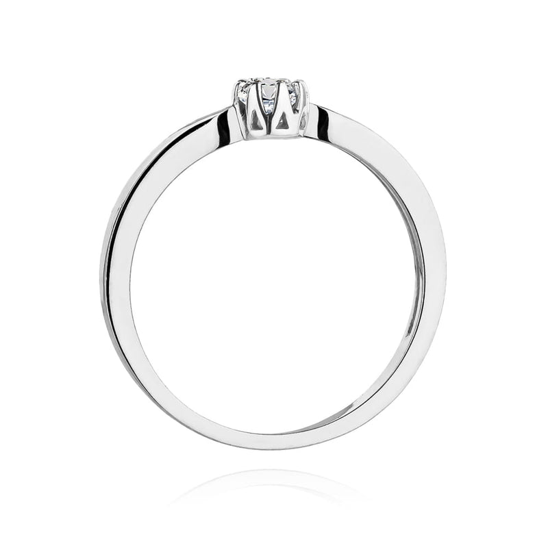 Inel Aur 9K cu Diamant Natural 0.15 ct, imaginea 7 din 8
