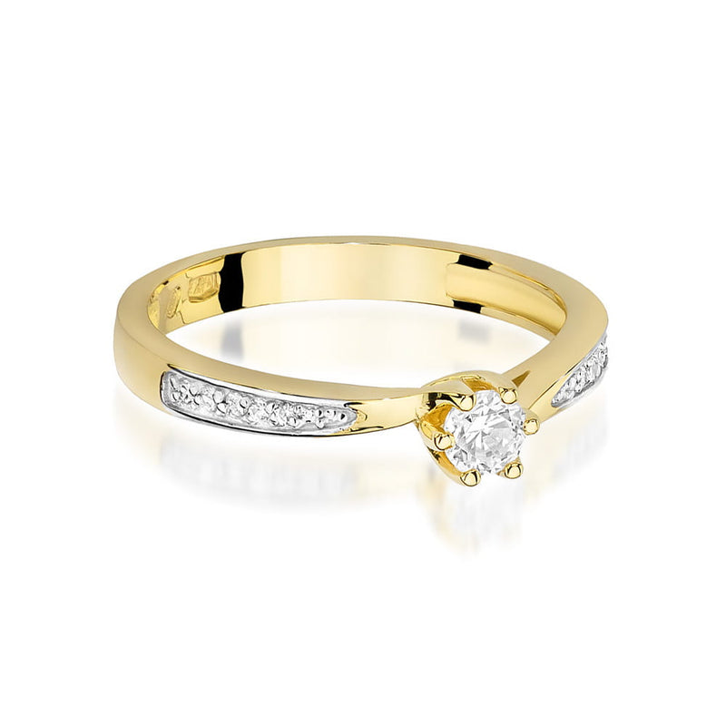 Inel Aur 9K cu Diamante Naturale 0.20 ct, imaginea 2 din 8
