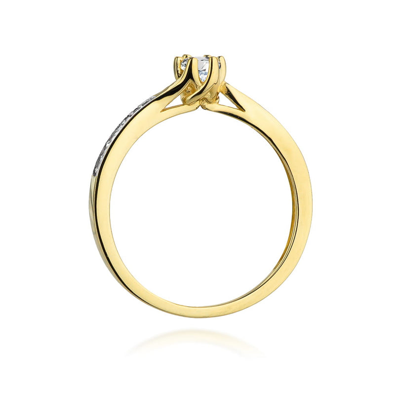 Inel Aur 9K cu Diamante Naturale 0.20 ct, imaginea 3 din 8
