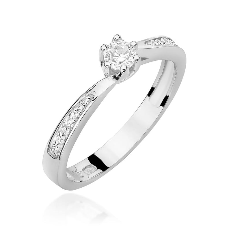 Inel Aur 9K cu Diamante Naturale 0.20 ct, imaginea 5 din 8