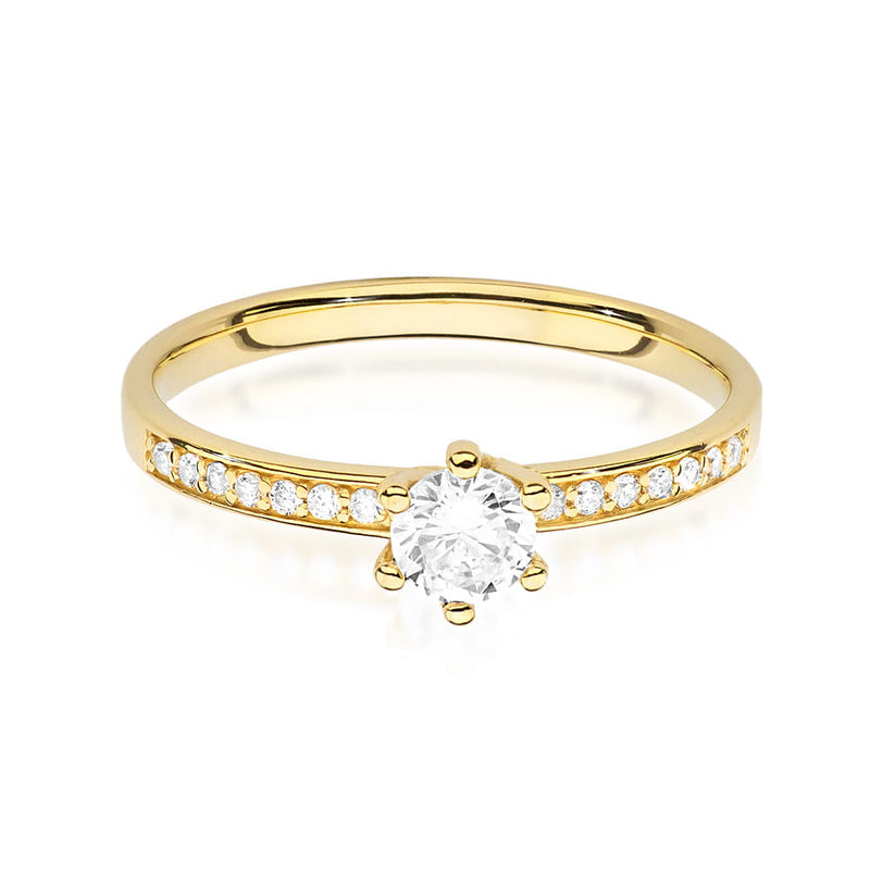 Inel Aur 9K cu Diamante Naturale 0.37 ct, imaginea 2 din 8