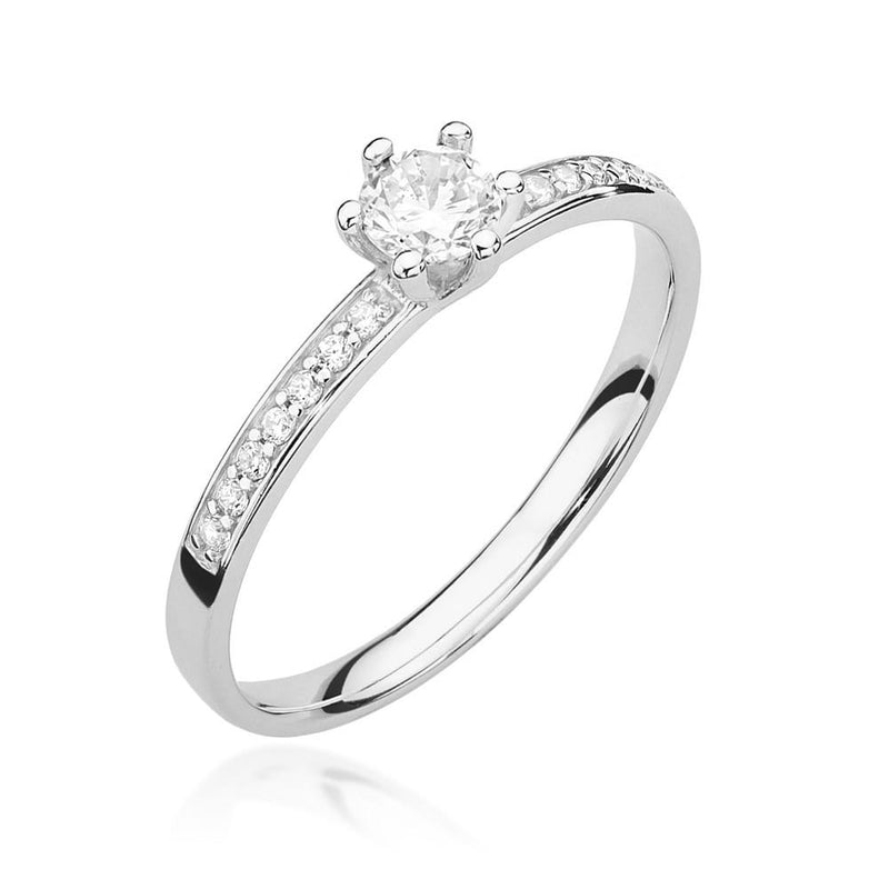 Inel Aur 9K cu Diamante Naturale 0.37 ct, imaginea 5 din 8