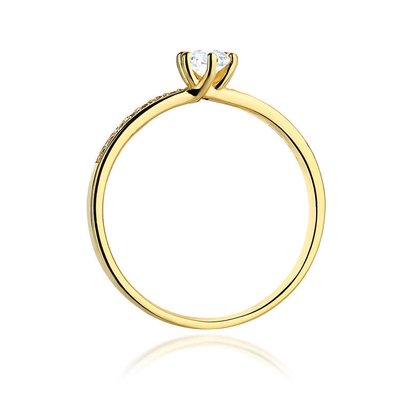 Inel Aur 9K cu Diamante Naturale 0.17 ct, imaginea 3 din 8