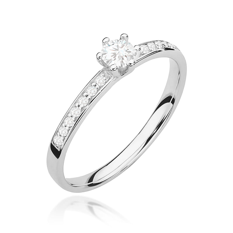 Inel Aur 9K cu Diamante Naturale 0.17 ct, imaginea 5 din 8
