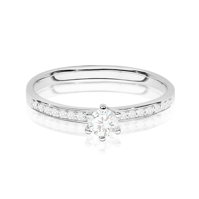 Inel Aur 9K cu Diamante Naturale 0.17 ct, imaginea 6 din 8