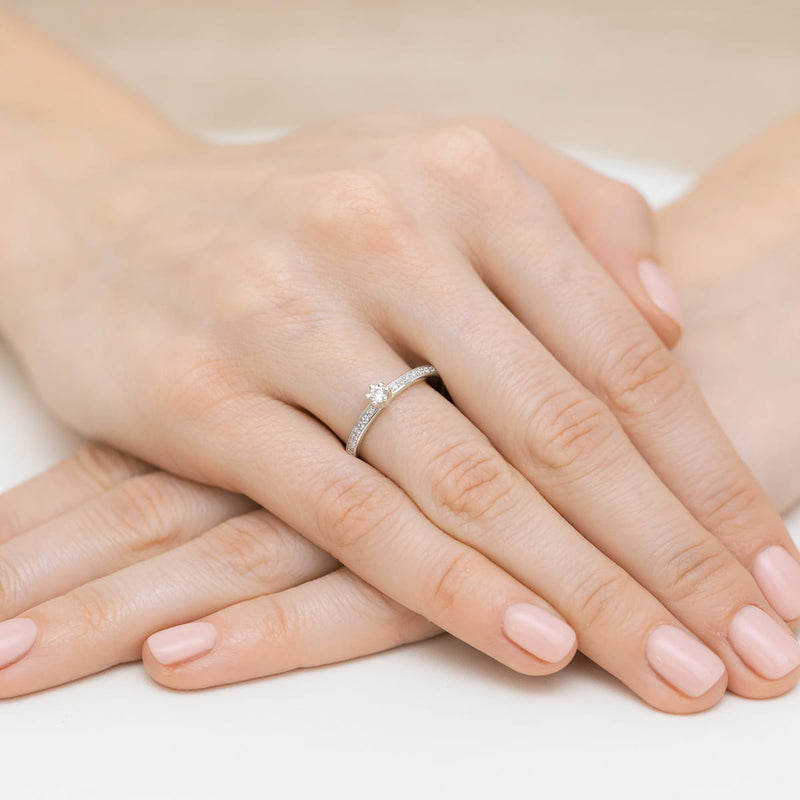 Inel Aur 9K cu Diamante Naturale 0.17 ct, imaginea 8 din 8