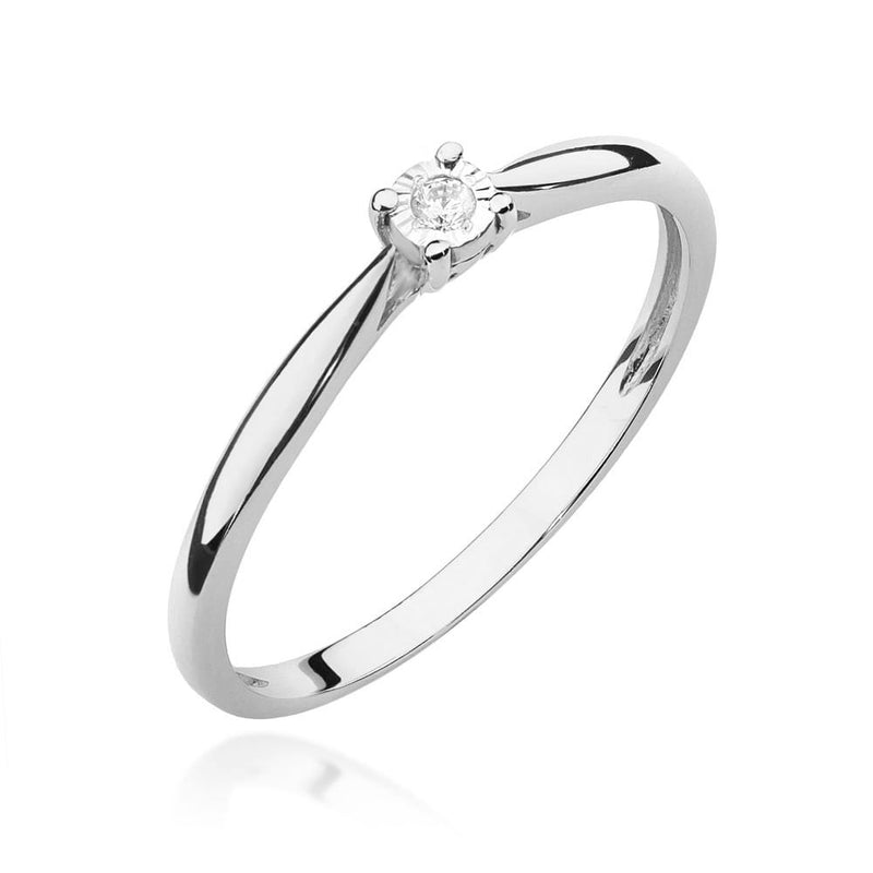 Inel Aur 9K cu Diamant Natural 0.01 ct, imaginea 5 din 8
