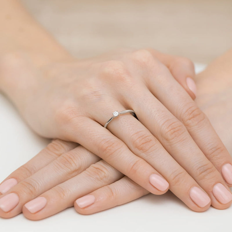 Inel Aur 9K cu Diamant Natural 0.01 ct, imaginea 8 din 8