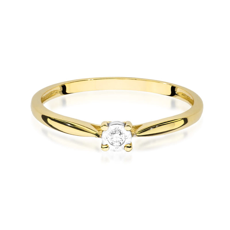 Inel Aur 9K cu Diamant Natural 0.03 ct, imaginea 2 din 8