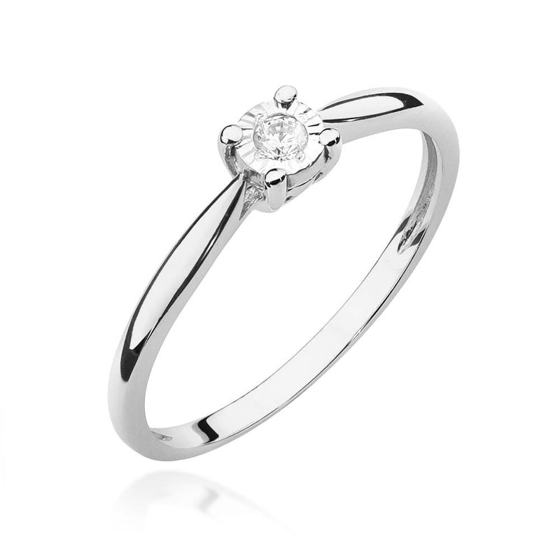 Inel Aur 9K cu Diamant Natural 0.08 ct, imaginea 5 din 8