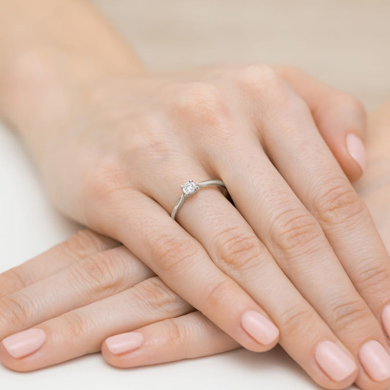 Inel Aur 9K cu Diamant Natural 0.08 ct, imaginea 8 din 8
