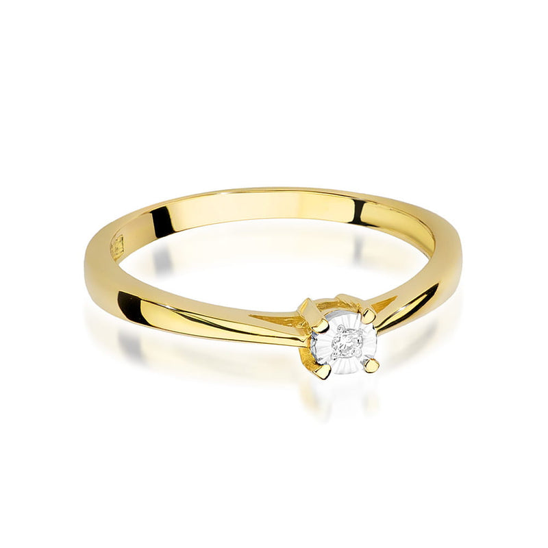 Inel Aur 9K cu Diamant Natural 0.02 ct, imaginea 2 din 8