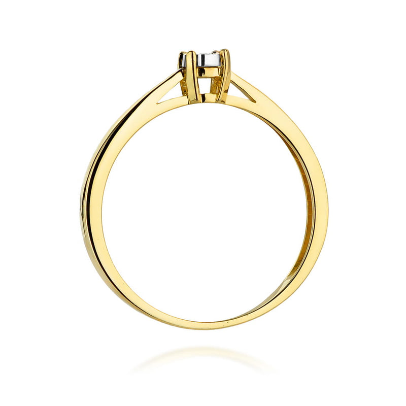 Inel Aur 9K cu Diamant Natural 0.02 ct, imaginea 3 din 8