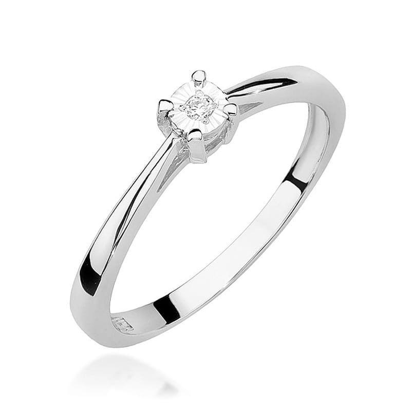 Inel Aur 9K cu Diamant Natural 0.02 ct, imaginea 5 din 8