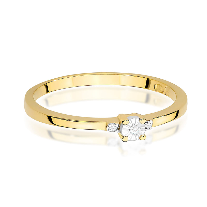 Inel Aur 9K cu Diamante Naturale 0.02 ct, imaginea 2 din 8