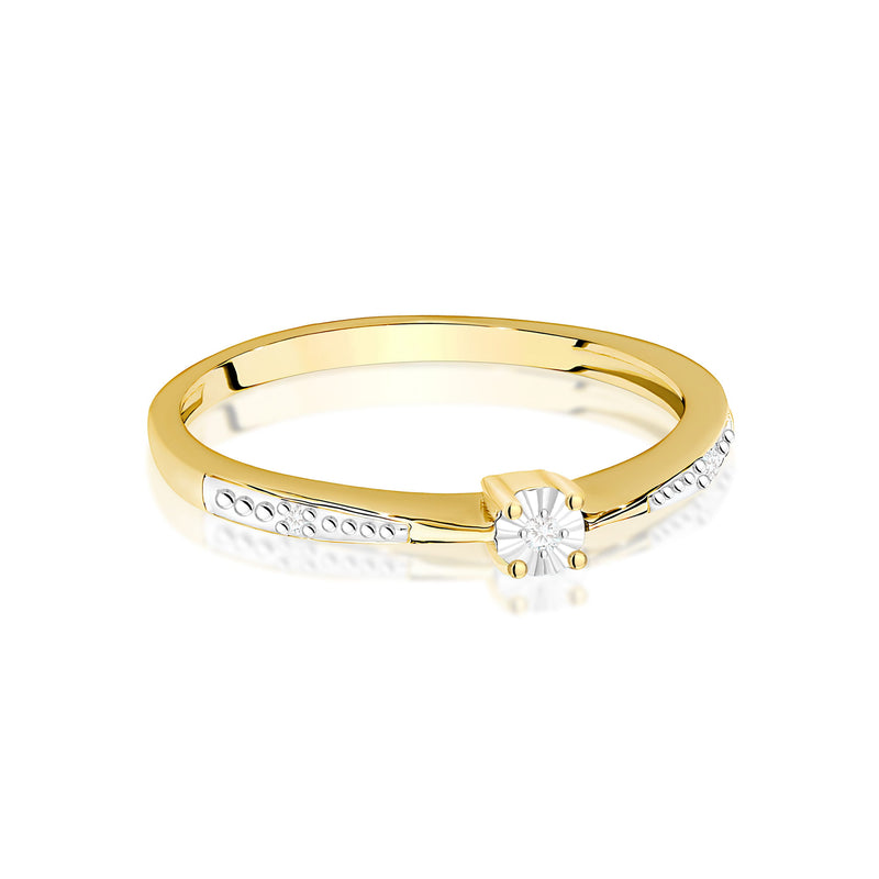 Inel Aur 9K cu Diamante Naturale 0.02 ct, imaginea 2 din 8