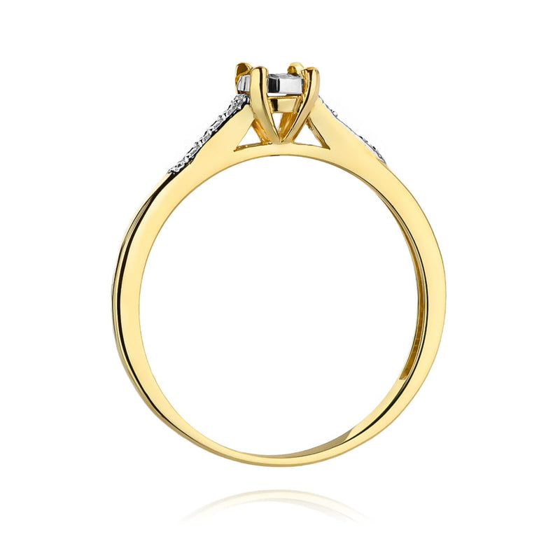 Inel Aur 9K cu Diamante Naturale 0.11 ct, imaginea 3 din 8