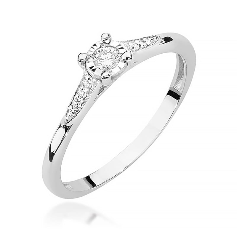 Inel Aur 9K cu Diamante Naturale 0.11 ct, imaginea 5 din 8