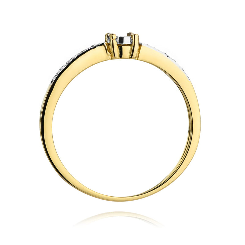 Inel Aur 9K cu Diamante Naturale 0.07 ct, imaginea 3 din 8