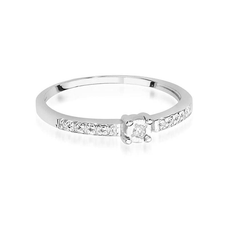 Inel Aur 9K cu Diamante Naturale 0.07 ct, imaginea 6 din 8