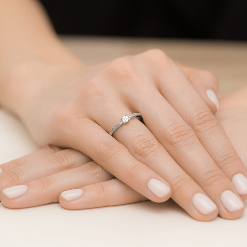Inel Aur 9K cu Diamante Naturale 0.07 ct, imaginea 8 din 8